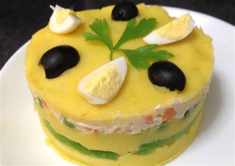 Causa Rellena De Pollo Receta De Krisoles Cookpad