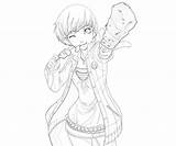 Persona Satonaka Chie Arena Characters Coloring Pages sketch template