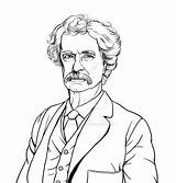 Mark Twain Drawing Paintingvalley sketch template