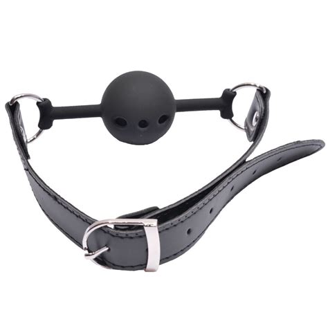 sexy mouth gag pu leather band restraints ball oral fetish toy fixation