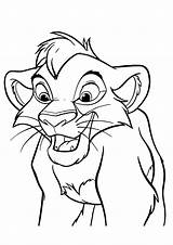 Coloring Lion King Pages Simba Flowers Two sketch template