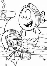 Guppies Bubble Coloring Pages Printable Kids sketch template