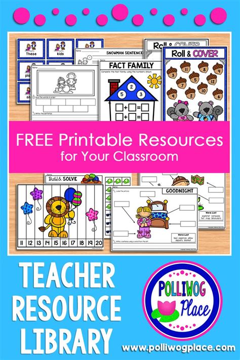 teacher resource library  printable resources