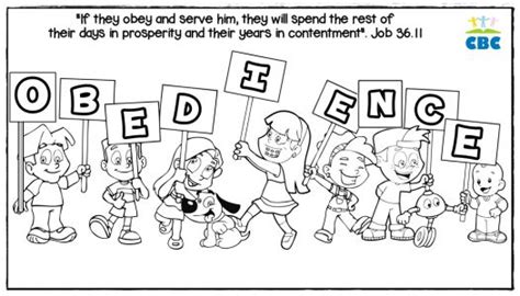 obey gods word coloring page coloring pages