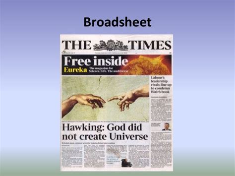 write  detailed comparison   tabloid   broadsheet newspaper