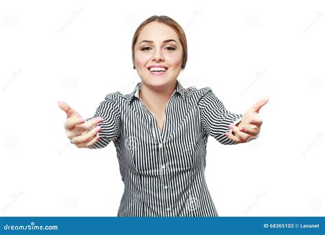 Come Here Gesture Stock Image Image Of Caucasian Presenting 68365103