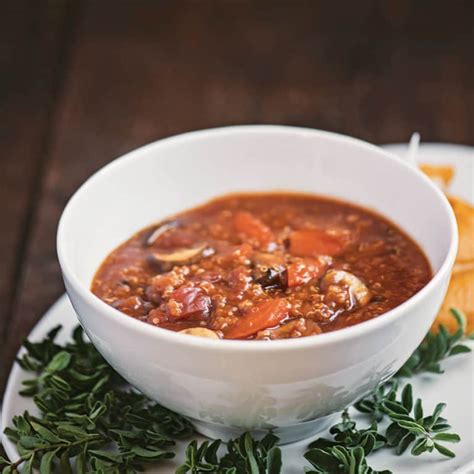 slow cooker sunday quinoa soup with sweet potato mash mindbodygreen