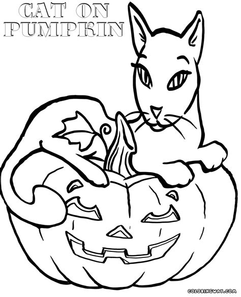 halloween cat coloring pages coloring pages    print