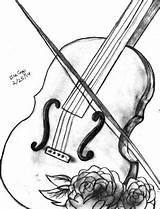 Drawing Violin Fiddle Getdrawings sketch template