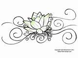 Flower Lotus Tattoo Simple Outline Drawing Designs Lily Coloring Small Pages Water Intricate Tattoos Cool Stencils Cliparts Dessin Fleur Draw sketch template
