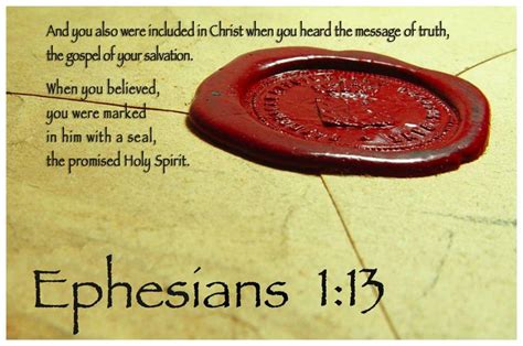 gospel  salvation tells   believers  marked     seal  promised holy