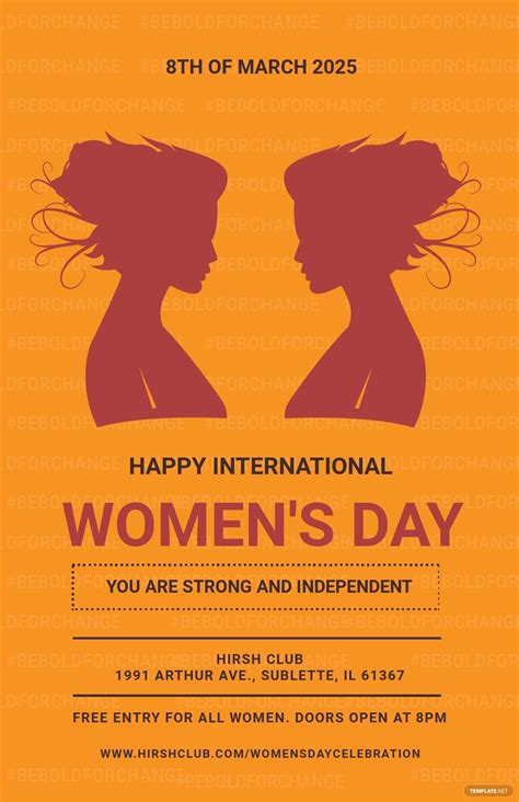 customize womens day poster template [free ] outlook psd