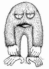 Yeti Cartoon Coloring Pages Bigfoot Categories sketch template