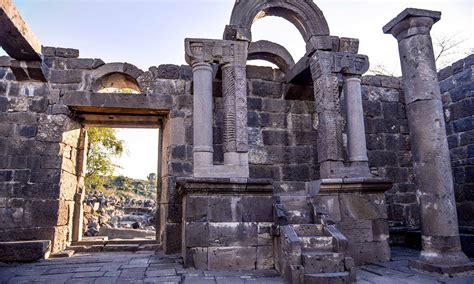 ancient synagogue stands  pomegranate travel