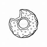 Donut Glasur Pulver Gekritzel Donas sketch template