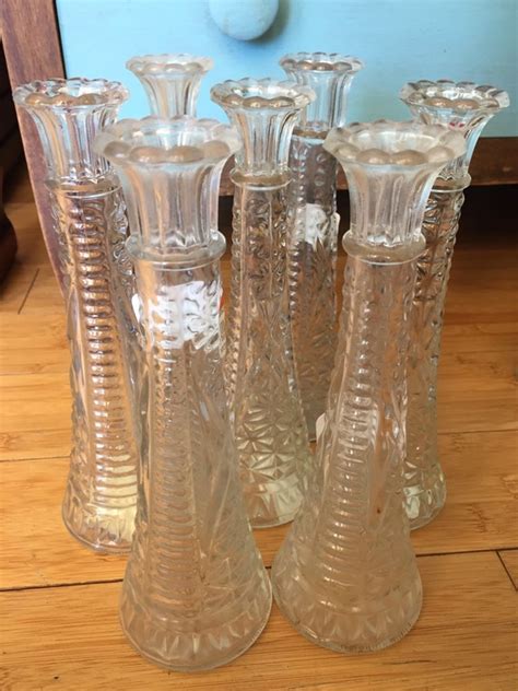 Vintage Clear Glass Bud Vase