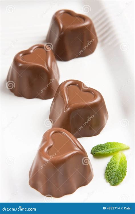 heart shaped chocolate stock photo image  white gift