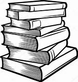 Books Stack Book Stacked Clip Drawing Pile Coloring Pages Cartoon Choose Board Clipart Doodles sketch template