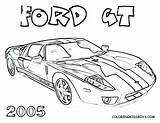 Coloring Pages Ford Gt Car Mustang Exotic Raptor Stingray Corvette F1 F250 Printable Adults Getcolorings Race Color Print Cars Kids sketch template