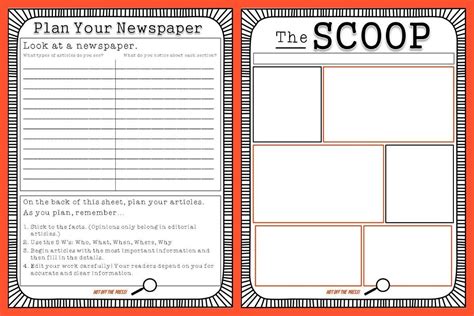 newspaper article template shooters journal  printable