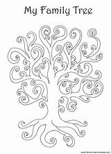 Tree Family Template Coloring Kids Color Templates Curly Trees Chart Blank Fill Genealogy Pages Printable Fun Book Life Leaves Nouveau sketch template
