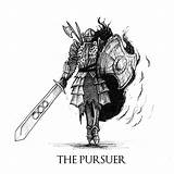 Souls Pursuer Perseguidor Ds2 Bosses Soul Bloodborne sketch template