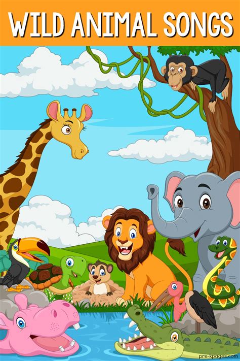wild animal songs  preschool zoo jungle pre  pages