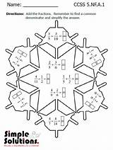 Fractions Snowflake Maths sketch template