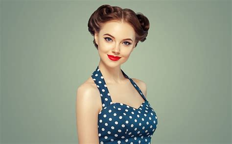 Beauty Girl Retro Red Model Face Woman Lips Hd Wallpaper Peakpx