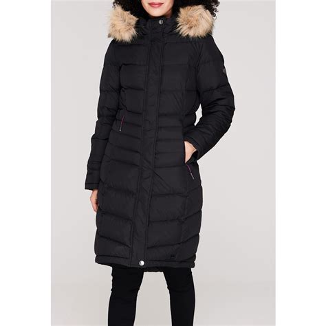 karrimor womens long down jacket coat top sleeve hooded