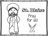 Blaise Saint Coloring Blessing Throats Mini Book St Printables Pages Followers sketch template