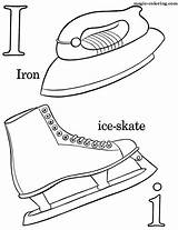 Coloring Iron Skate Ice Pages Magic Letter sketch template