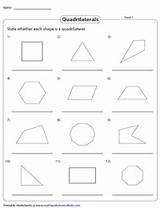 Identifying Quadrilaterals Quadrilateral Worksheets Grade Identify 2nd sketch template