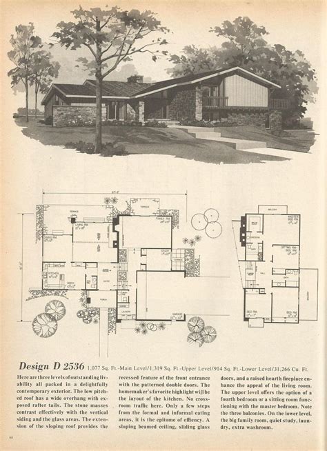 vintage house plans mid century homes  homes vintage house plans mid century modern