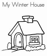 House Coloring Winter Pages Cartoon Drawing Clipart Printable Easy Houses Print Color Kids Book Library Paroles Petits Versini Flocons Blancs sketch template
