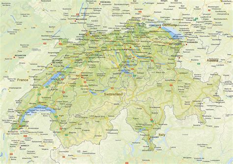 digitale natuurkundige landkaart zwitserland  kaarten en atlassennl