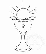 Host Communion Coloring Cup Chalice Template sketch template