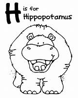 Coloring Pages Hippopotamus Letter Hippo Animal Moms Being Zoo Inspirations Little Horse Edited sketch template