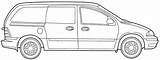 Minivan Camionnette Clip Kereta Transportation Windstar Coloriages Garaj Whiteclipart Transporte sketch template