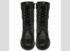 Motorcycle Riding Combat Boots With Buckles Youth Sz 9 4 Black