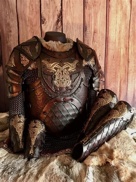odinson sca leather armour full set era viking viking armor arm