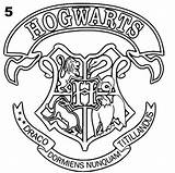 Potter Hogwarts Crest sketch template