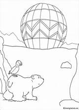 Ijsbeer Kleine Lars Kleurplaten Luchtballon Colorir Osito Ziet Ursinho Desenhos Plume Polaire Ours Plumes Coloriages Polare Piuma Orso Dibujo Ursos sketch template