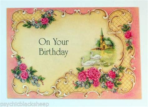 Vintage Birthday Card Unused Ebay