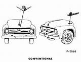F100 Ford 1956 Template Truck Coloring sketch template