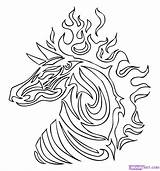 Tribal Coloring Pages Animal Horse Animals Tattoo Colouring Drawing Draw Tiger Tattoos Cool Easy Dragoart Drawings Designs Printable Getcolorings Anime sketch template