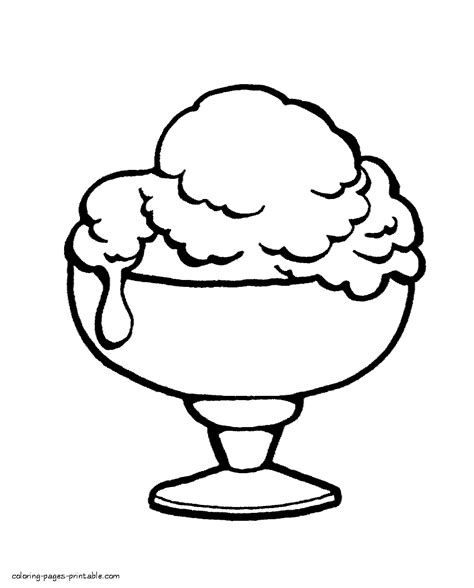 ice cream sundae coloring page coloring pages printablecom