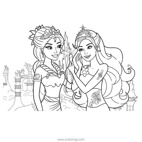 queen barbie coloring page