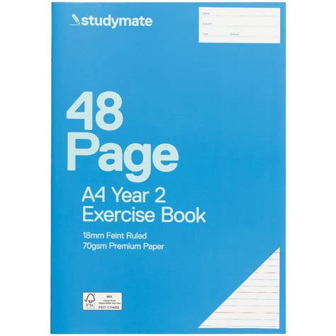 studymate  premium exercise book year  ruled  page officeworks