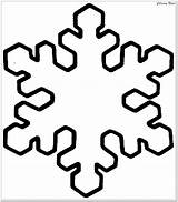 Snowflake Coloring Pages Printable Easy Simple Winter Christmas Kids Preschoolers sketch template